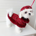 Dog cape+hat+leash sets wine tweed Jane's Pet Boutique