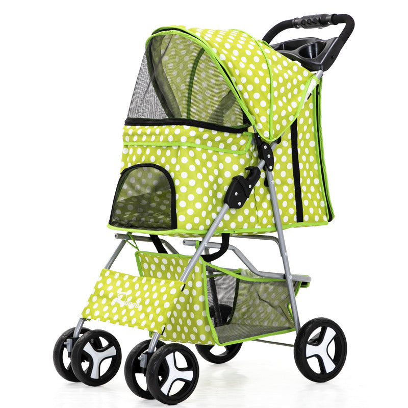 Luxury Foldable Pet Stroller – Breathable & Travel-Friendly Jane's Pet Boutique