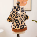 Leopard Plush Dog jacket Jane's Pet Boutique