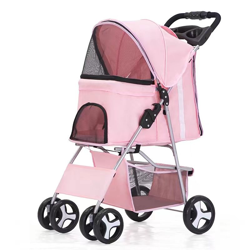 Luxury Foldable Pet Stroller – Breathable & Travel-Friendly Jane's Pet Boutique