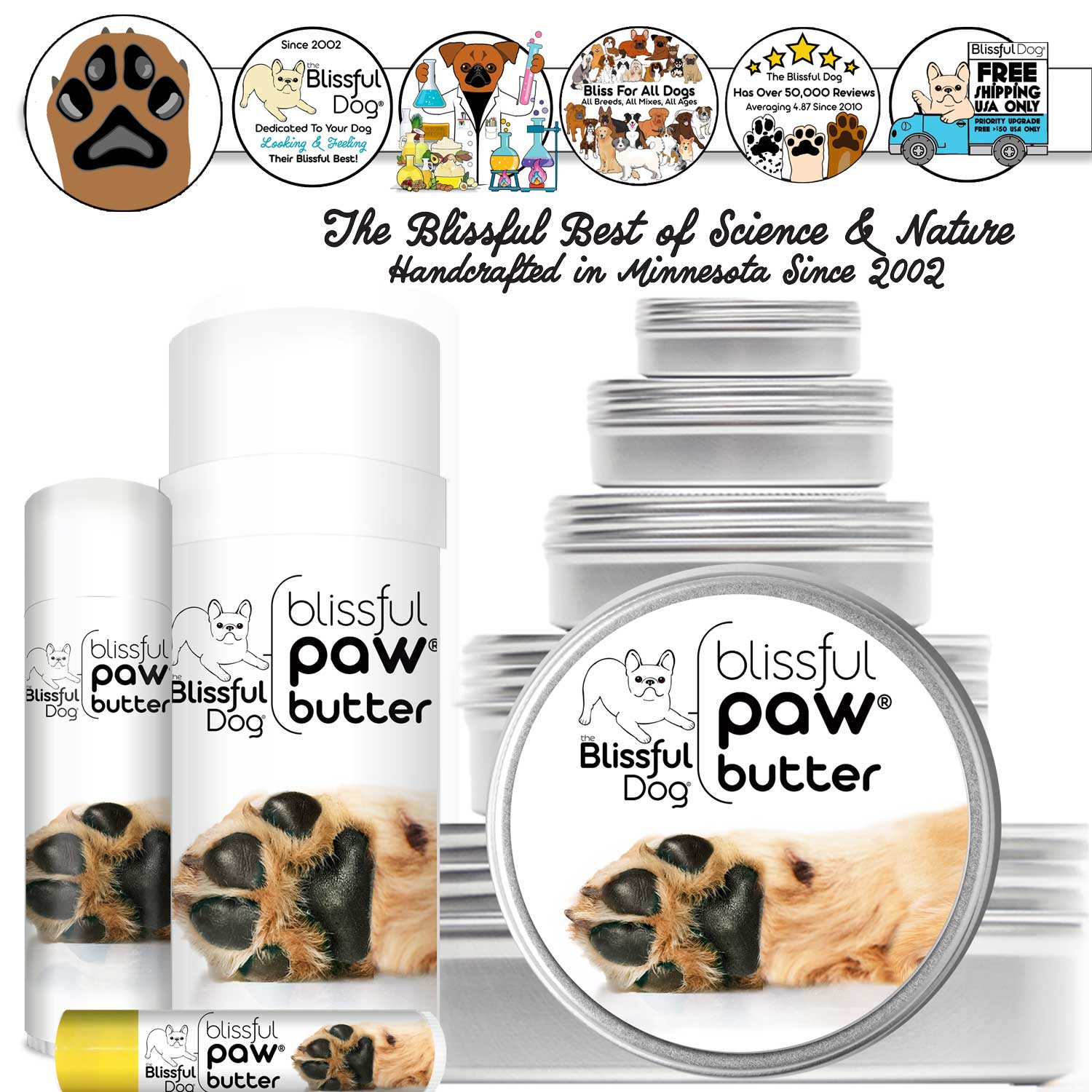 Blissful Paw® Butter Moisturizes Rough, Dry Paw Pads The Blissful Dog