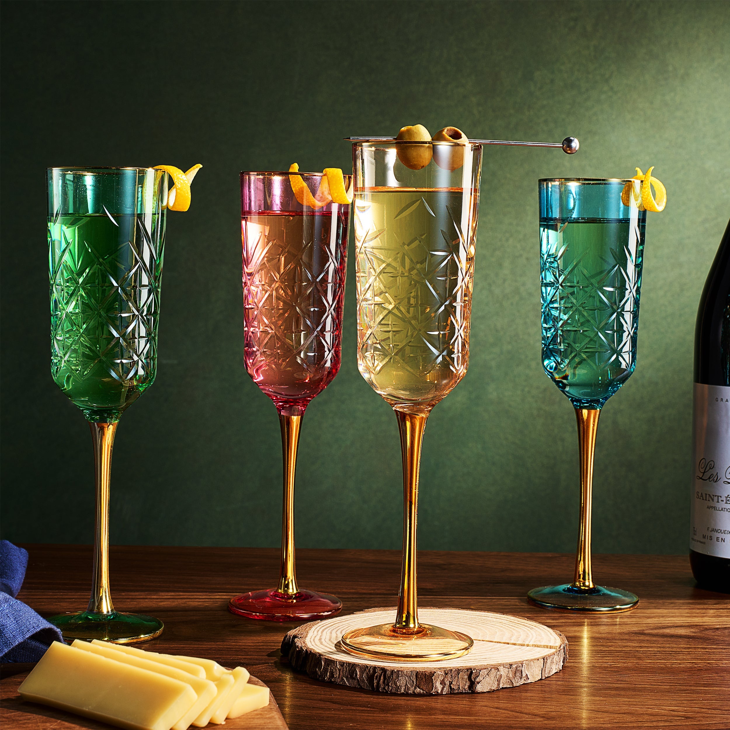 Duomo Champagne Flute Glassware, Set of 4 Khen Site