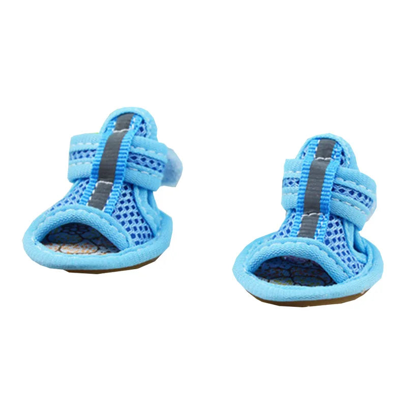 4PCS/set Non-slip Summer pet shoes Cute Paws Pets Store