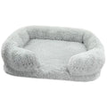 Cozy Plush Dog Sofa Bed Square Beds Washable Warm Pet Cushion Orthopedic Faux Fur Memory Foam Lounger Fluffy with Remove Cover IMHABBA Official Store