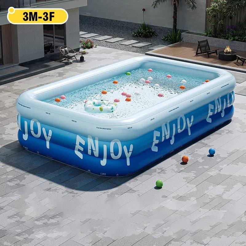 Family Pool, inflatable, covered, 3 sizes CONUSEA Official Store
