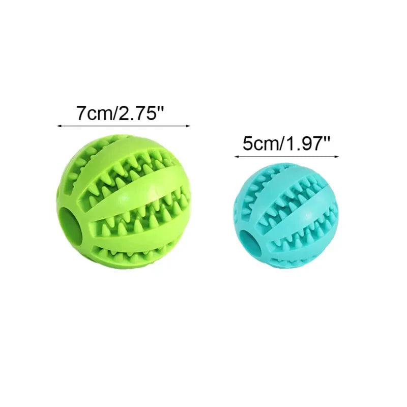 Interactive Rubber Chew Ball for Dogs & Cats — Treat Dispenser & Tooth-Cleaning Puppy Toy (5 cm / 2 in & 7 cm / 2.8 in) FanzyMarket