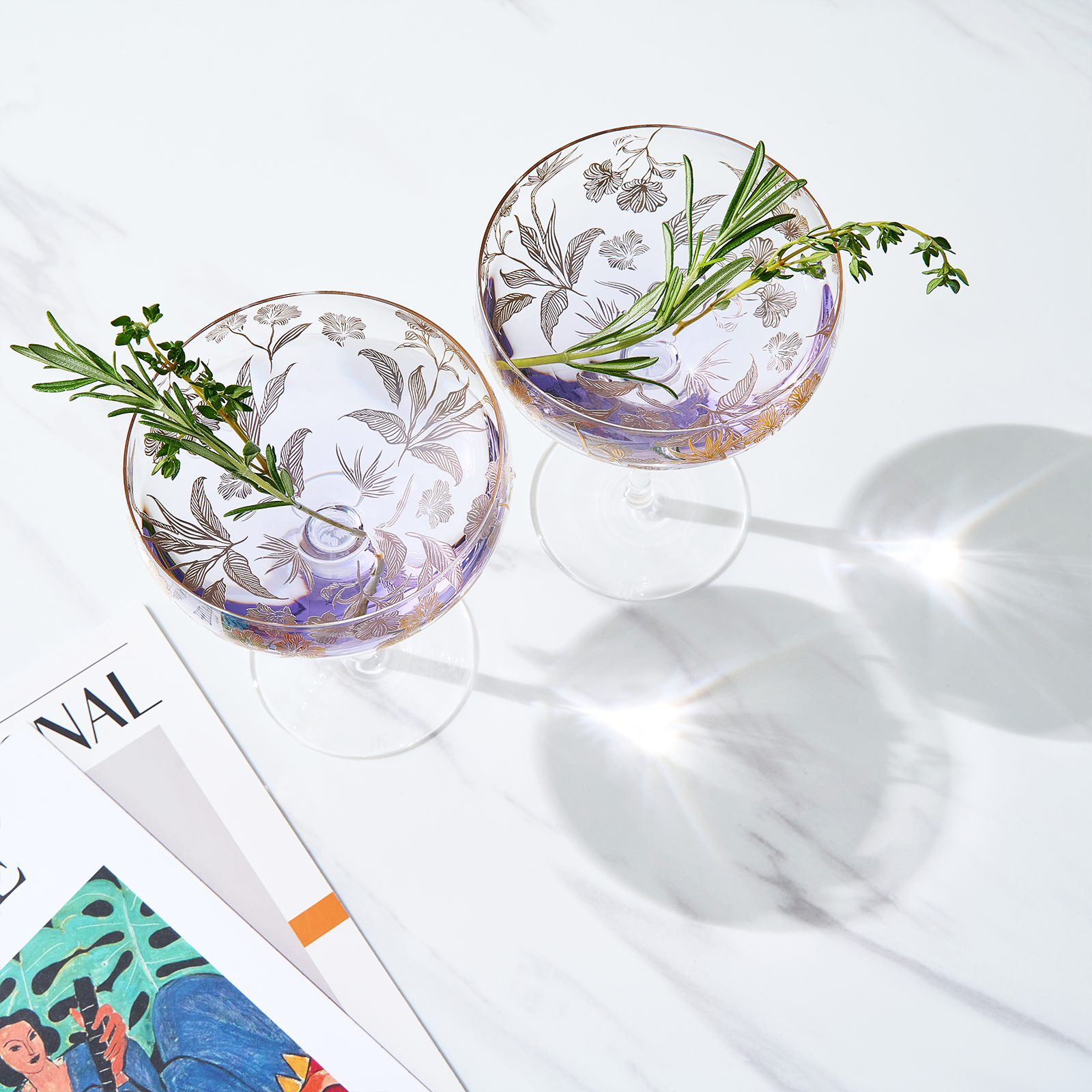 Trevi Champagne Coupe, Cocktail Glassware, Set of 2 Khen Site