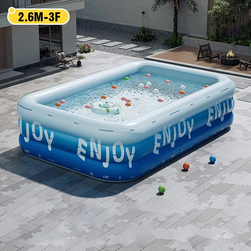 Family Pool, inflatable, covered, 3 sizes CONUSEA Official Store