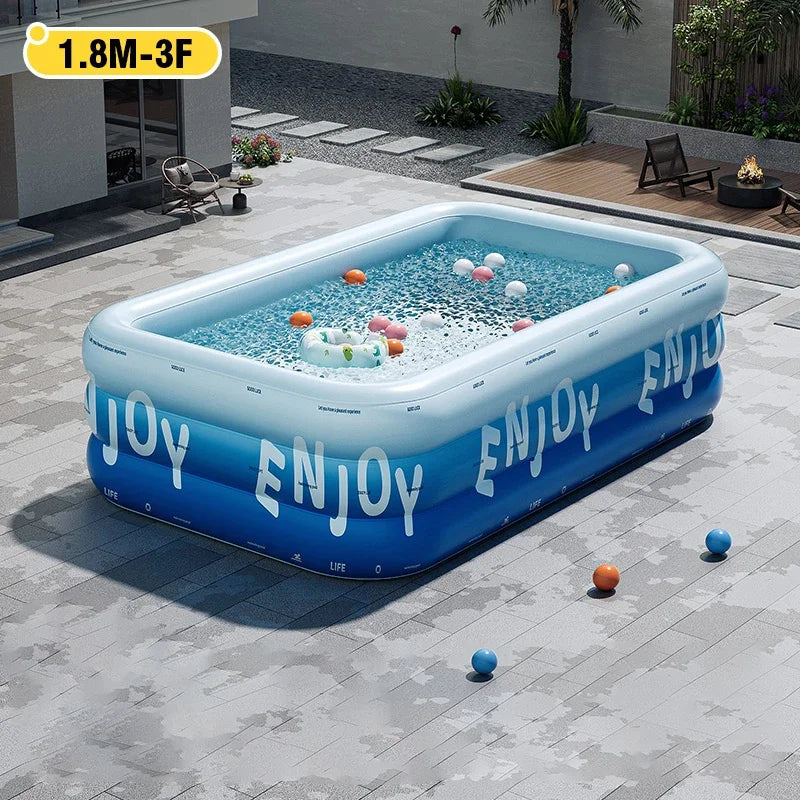 Family Pool, inflatable, covered, 3 sizes CONUSEA Official Store