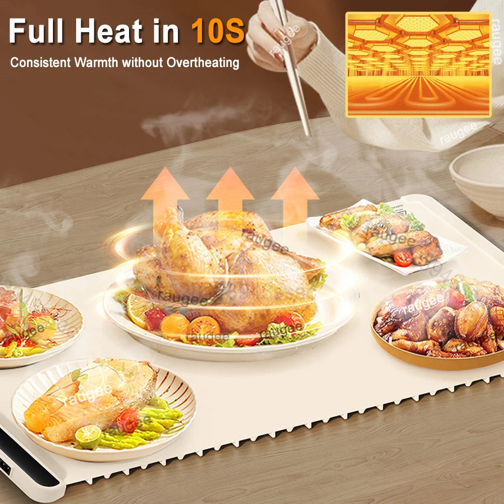 Portable Food Warmer Tray – Keeps Every Bite Warm at the Table RAUGEE Direct Store