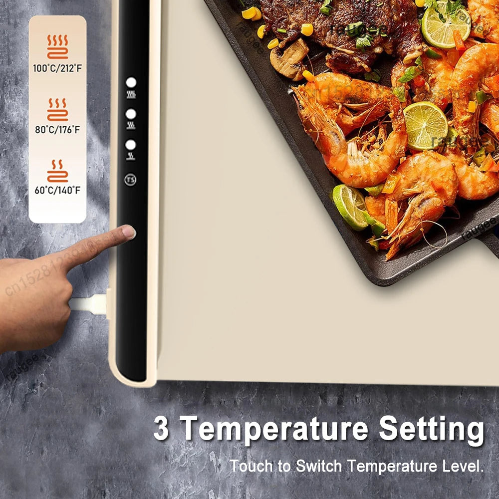 Portable Food Warmer Tray – Keeps Every Bite Warm at the Table RAUGEE Direct Store