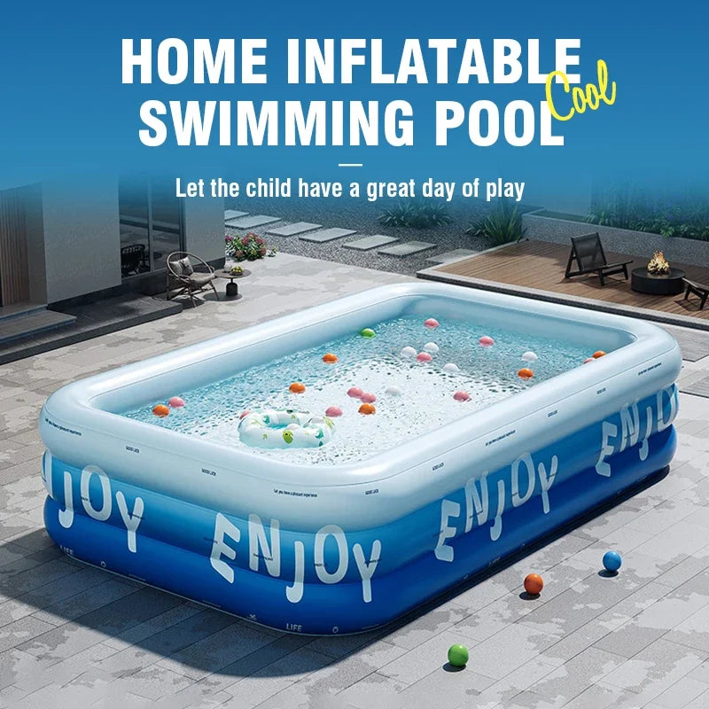 Family Pool, inflatable, covered, 3 sizes CONUSEA Official Store