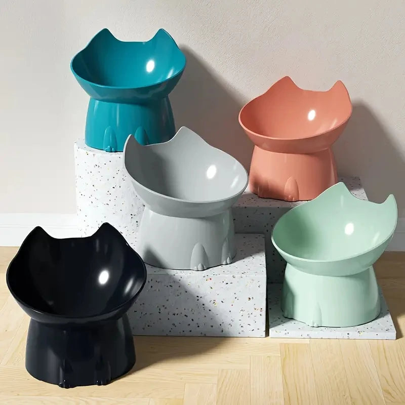1pc Anti-Tip Plastic Raised Pet Feeding Dish Shop1103816215 Store