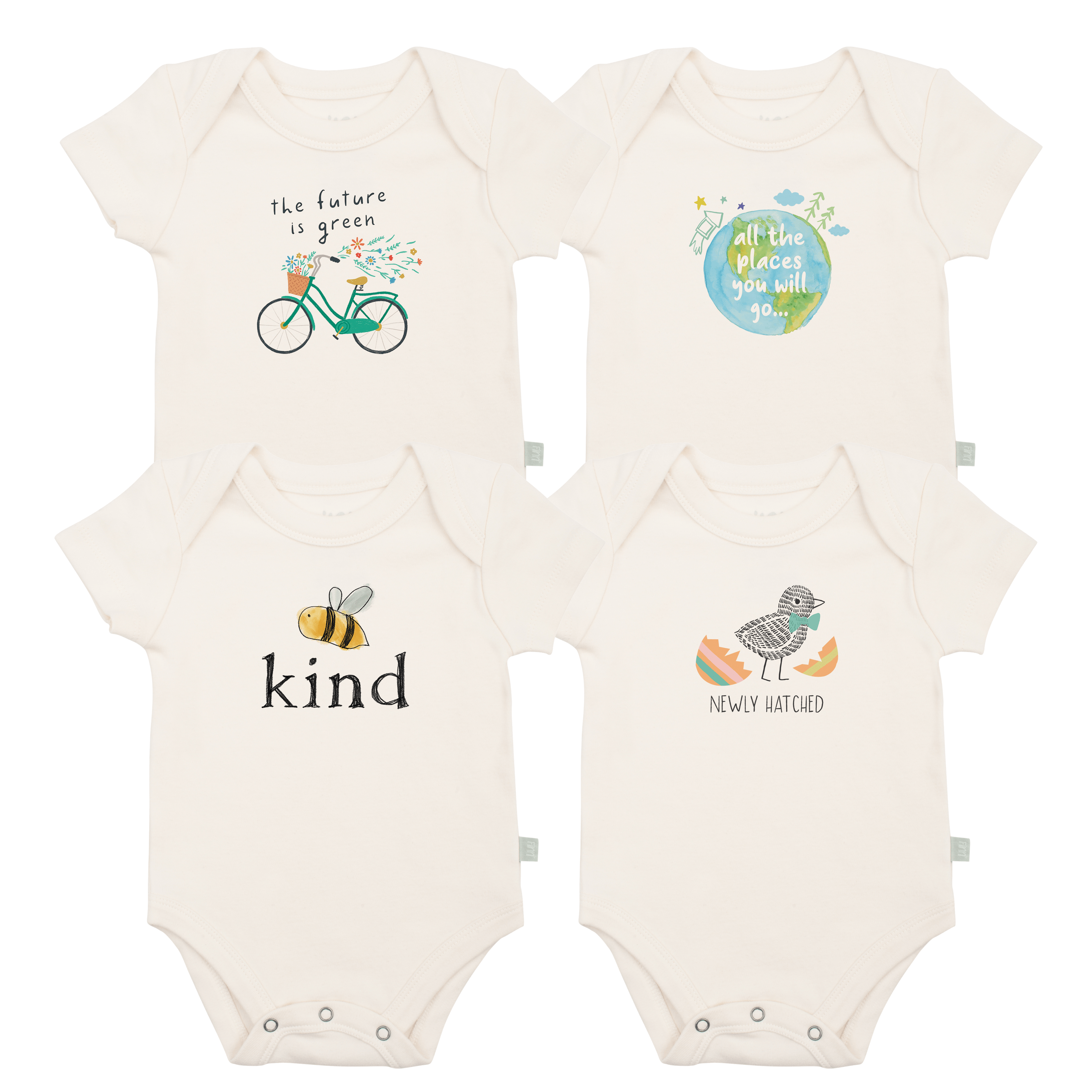 graphic bodysuit set | spring 4 pack + 1 free Finn + Emma
