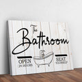 The Bathroom Sign Tailored Canvases