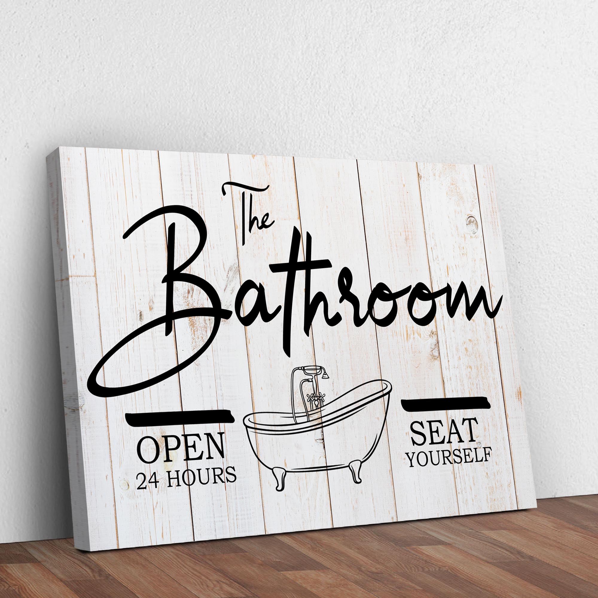 The Bathroom Sign Tailored Canvases