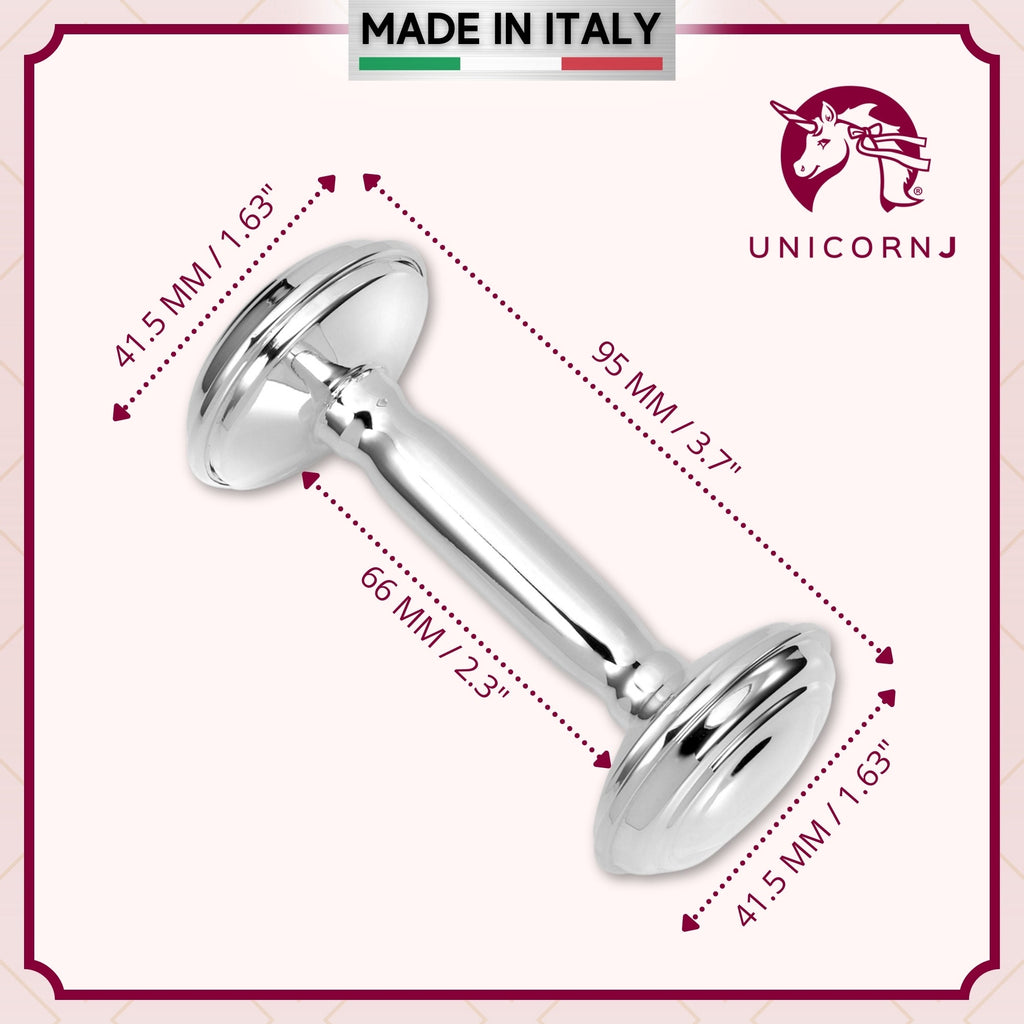 UNICORNJ Sterling Silver Keepsake Baby Rattle – A Timeless Heirloom Massete