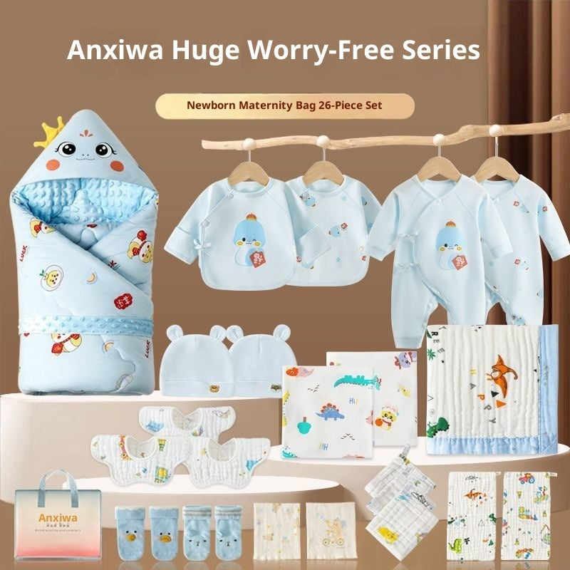 Maternity Bag Newborn Swaddle Bath Towel Clothing Set Baby Joy