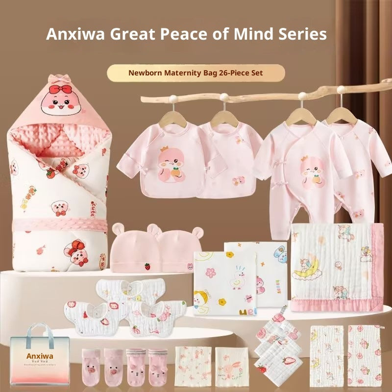 Maternity Bag Newborn Swaddle Bath Towel Clothing Set Baby Joy