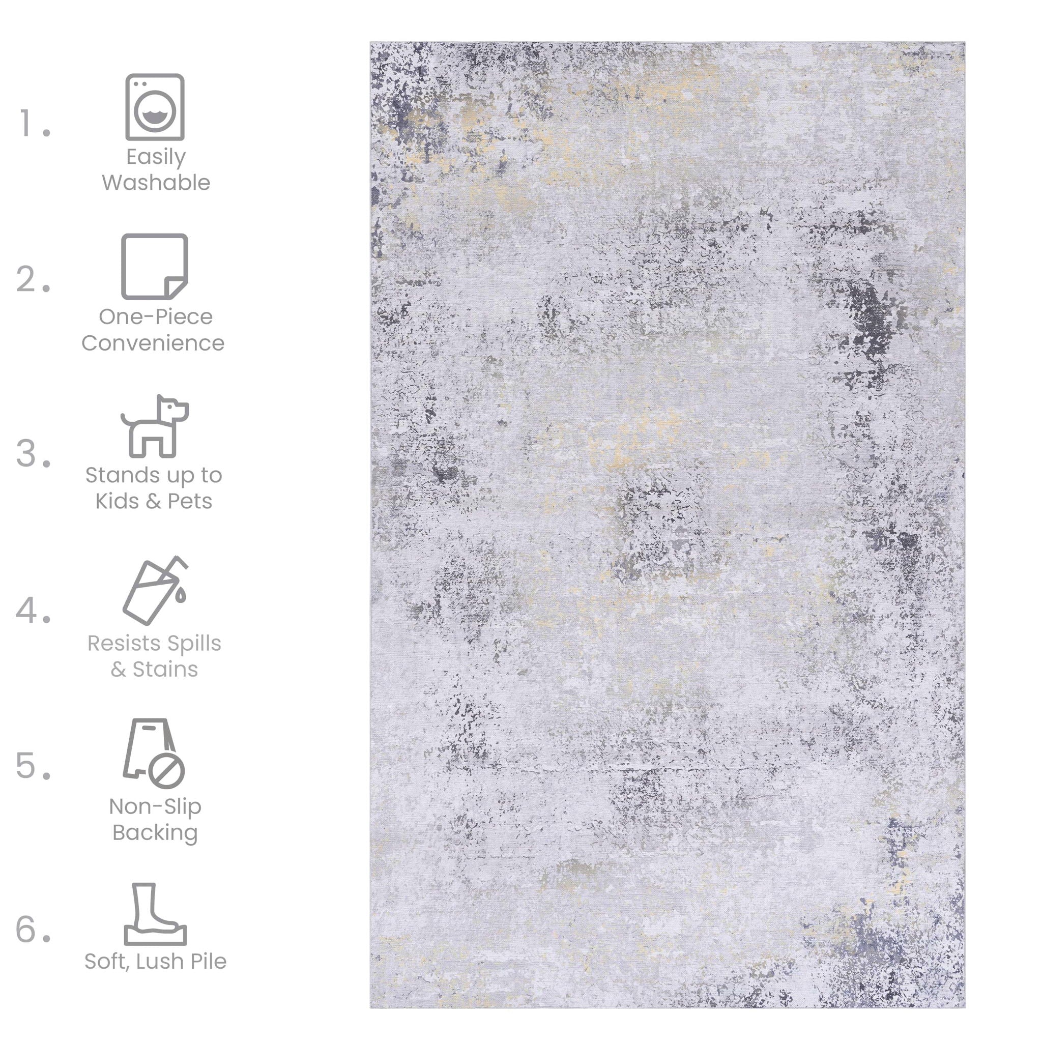 Maval - Stunning Washable Runner Rug Unique Piece Furniture