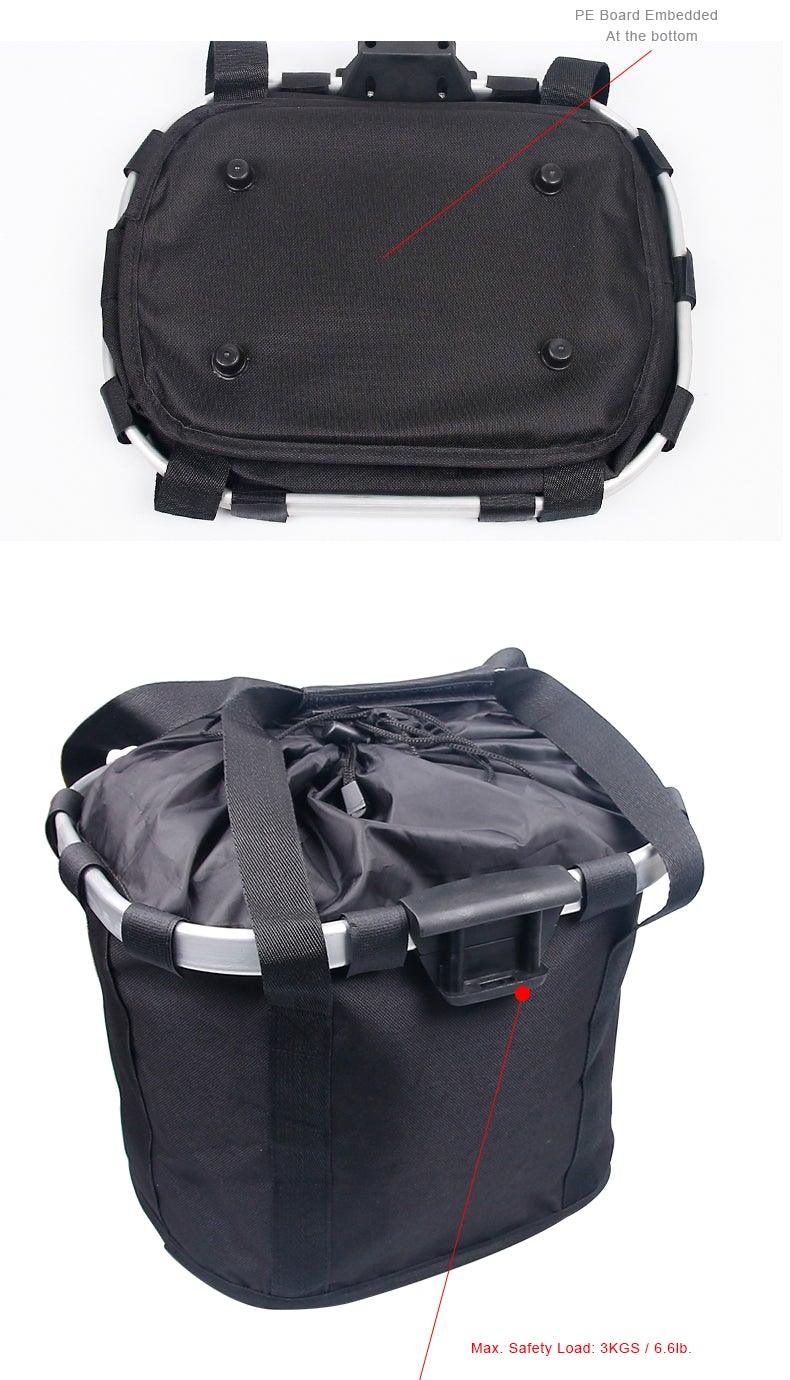 Bicycle Basket Handlebar Cycling Carryings Holder Bike Riding Pouch Cycle Biking Front Baggage Bag Load Bike Basket Detachable Bicycle Basket Folding Small Pet Cat Dog Carrier Front Handlebar Basket For Most Mountain Bikes And Bicycles Easy Install Stevvex