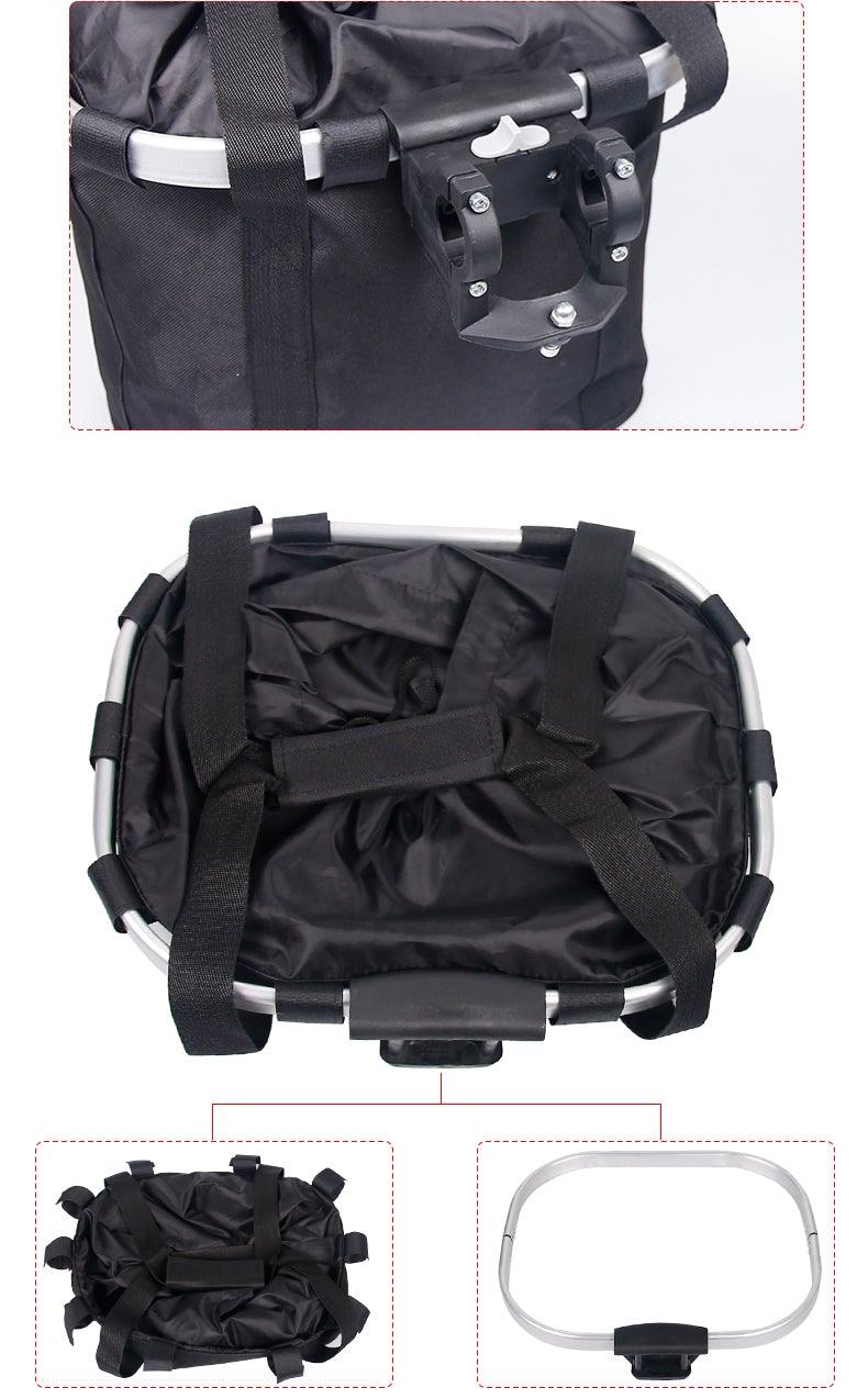 Bicycle Basket Handlebar Cycling Carryings Holder Bike Riding Pouch Cycle Biking Front Baggage Bag Load Bike Basket Detachable Bicycle Basket Folding Small Pet Cat Dog Carrier Front Handlebar Basket For Most Mountain Bikes And Bicycles Easy Install Stevvex