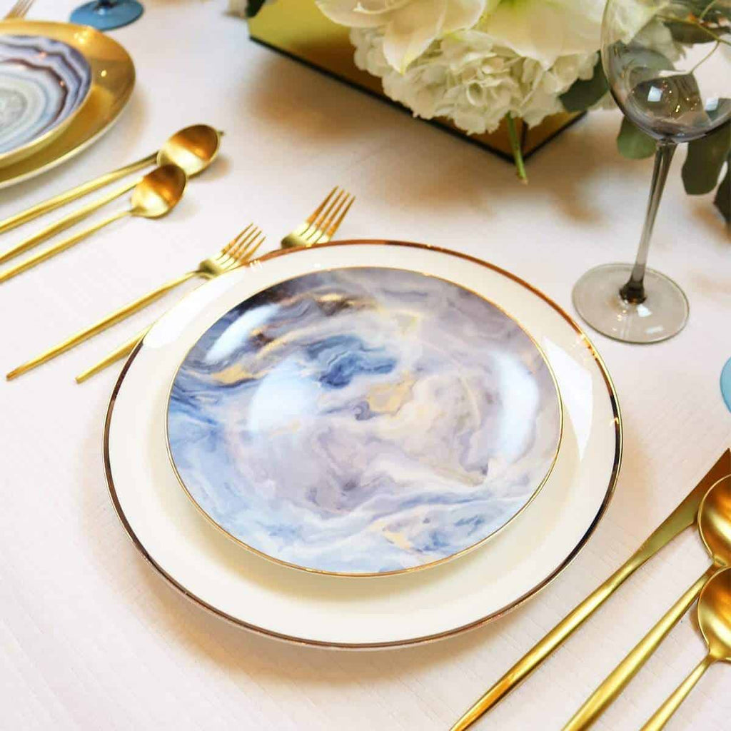 Blue Cloud China Dinnerware Set little white dish