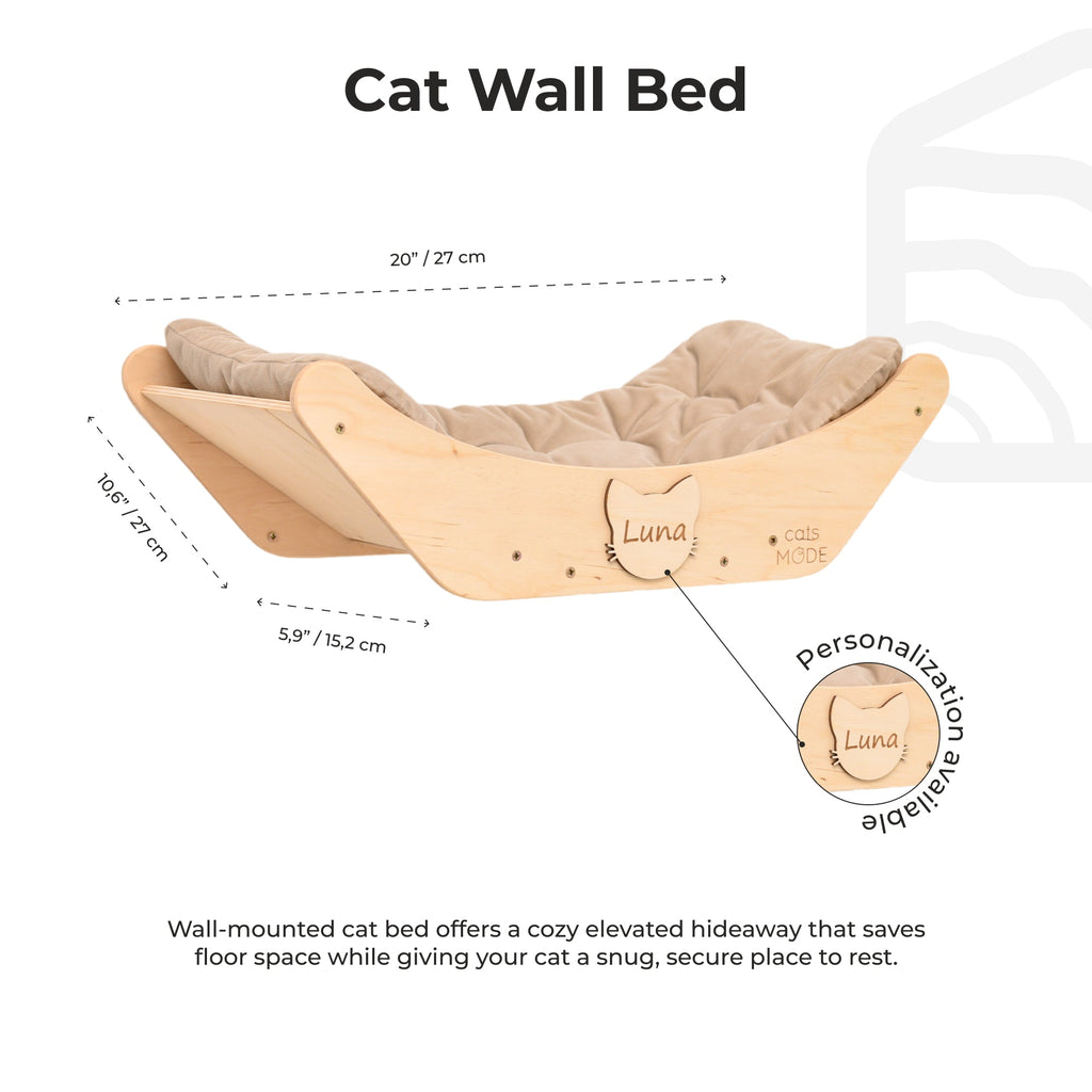 Cat Bed on Wall Light Enjoy The Wood