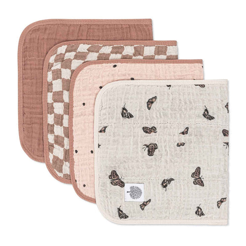 Butterfly Set - Muslin Burp Cloths (4 Pack) Parker Baby Co.