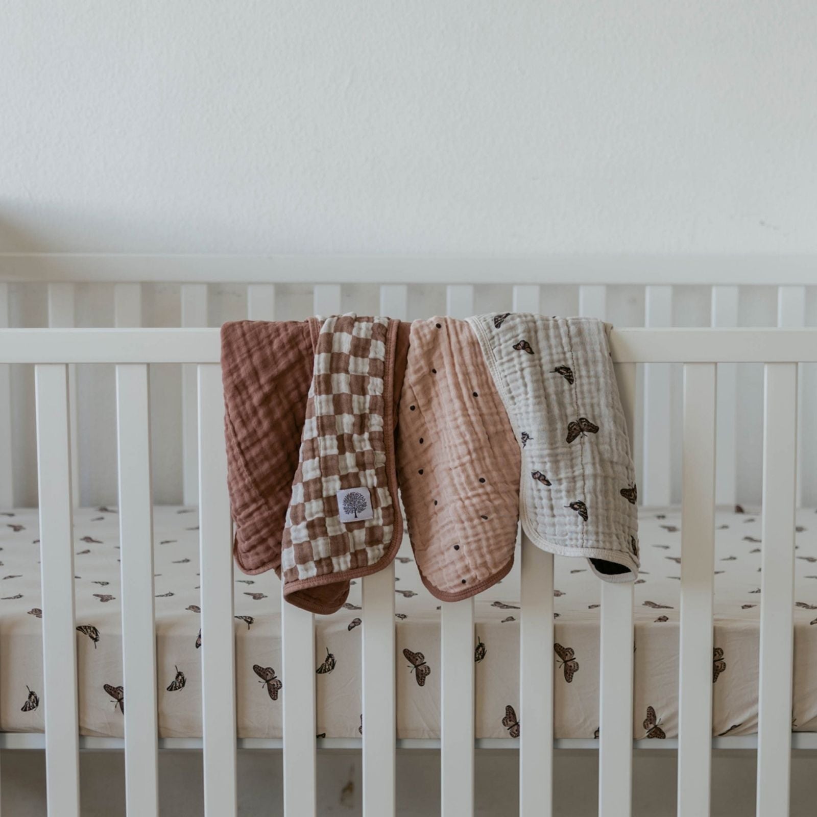 Butterfly Set - Muslin Burp Cloths (4 Pack) Parker Baby Co.