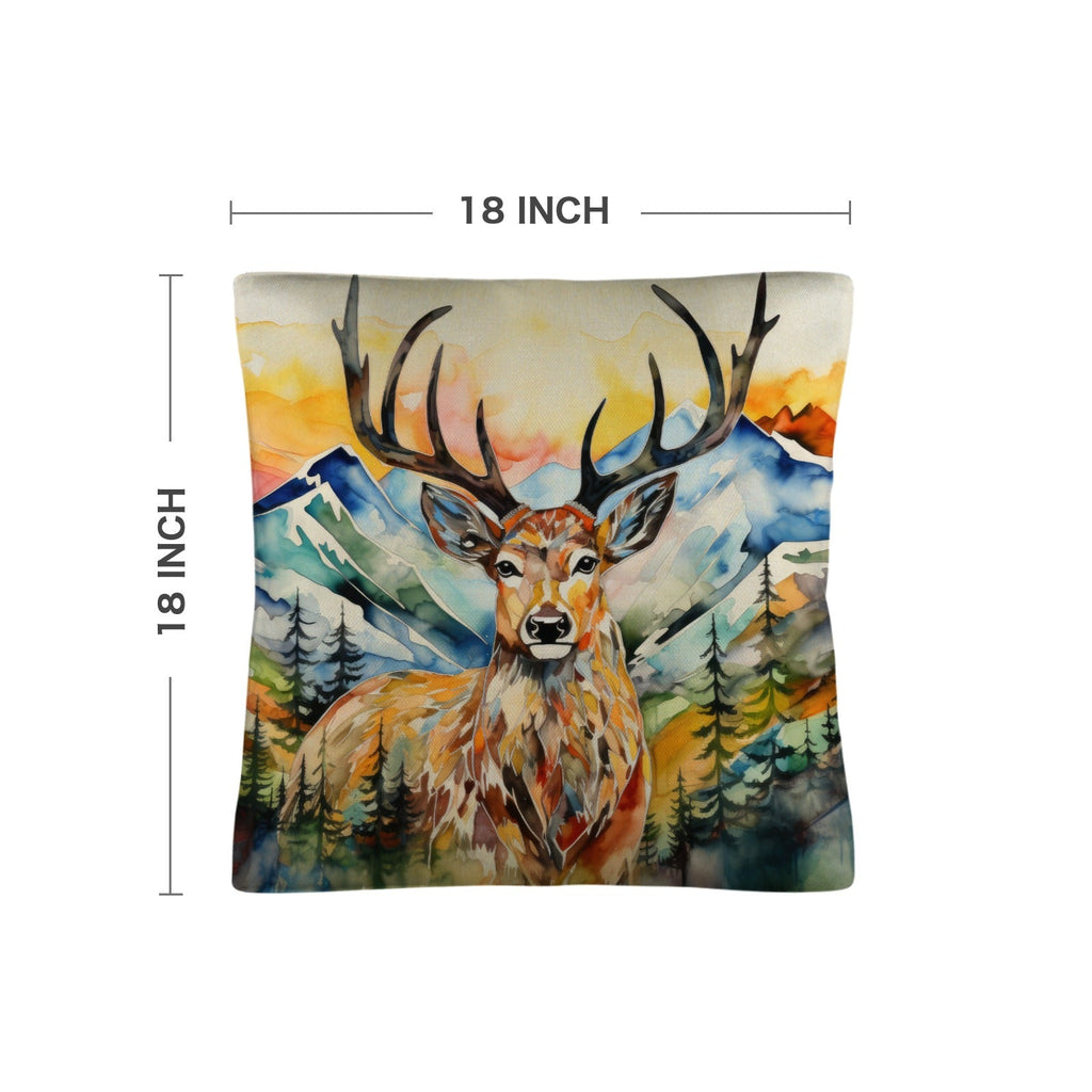 Watercolor Buck Hunting Pillow Case Made In America Baha Ranch Western Wear