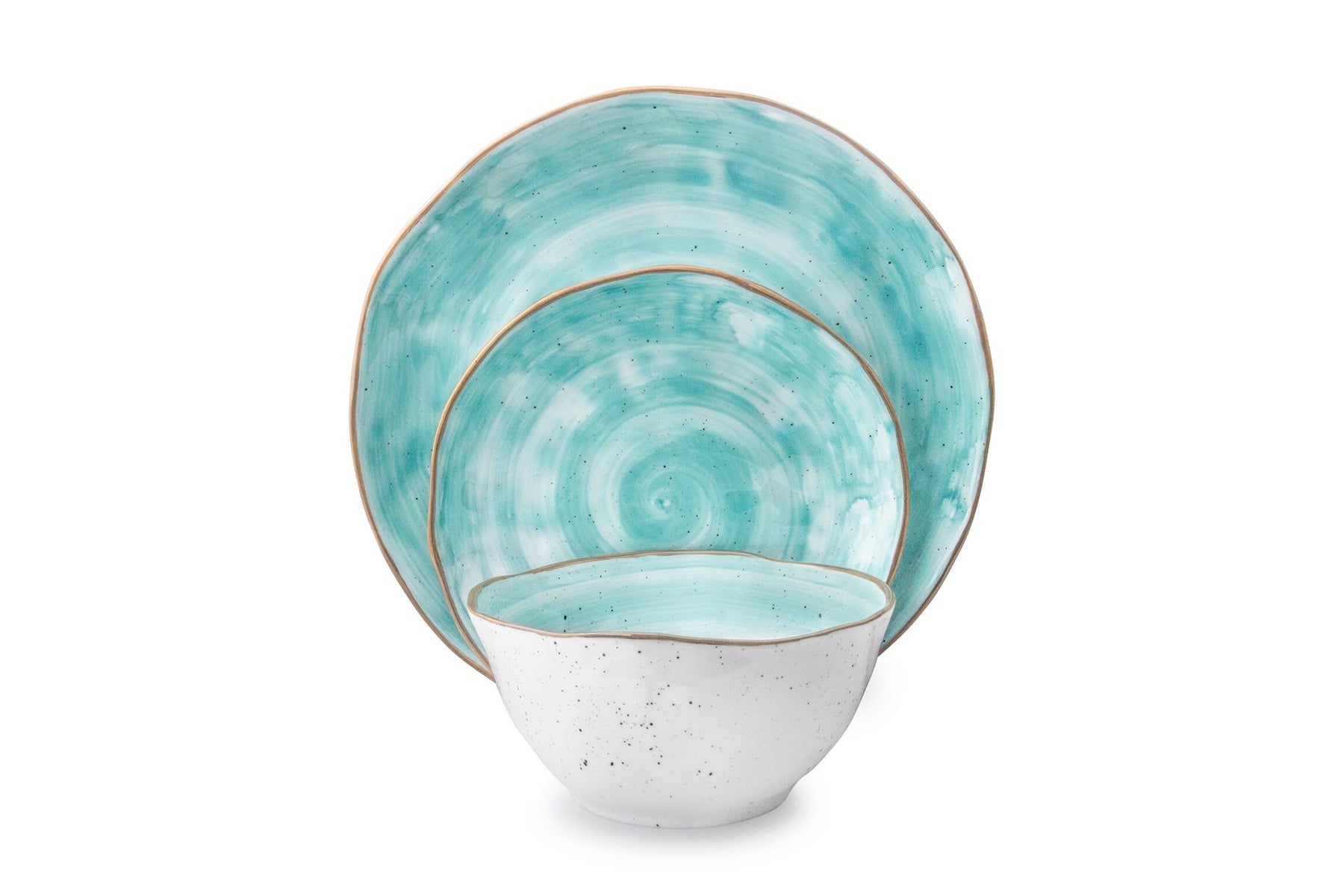 Cabana Turquoise Dinnerware little white dish