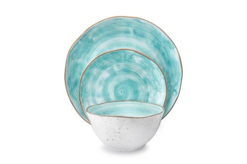 Cabana Turquoise Dinnerware little white dish
