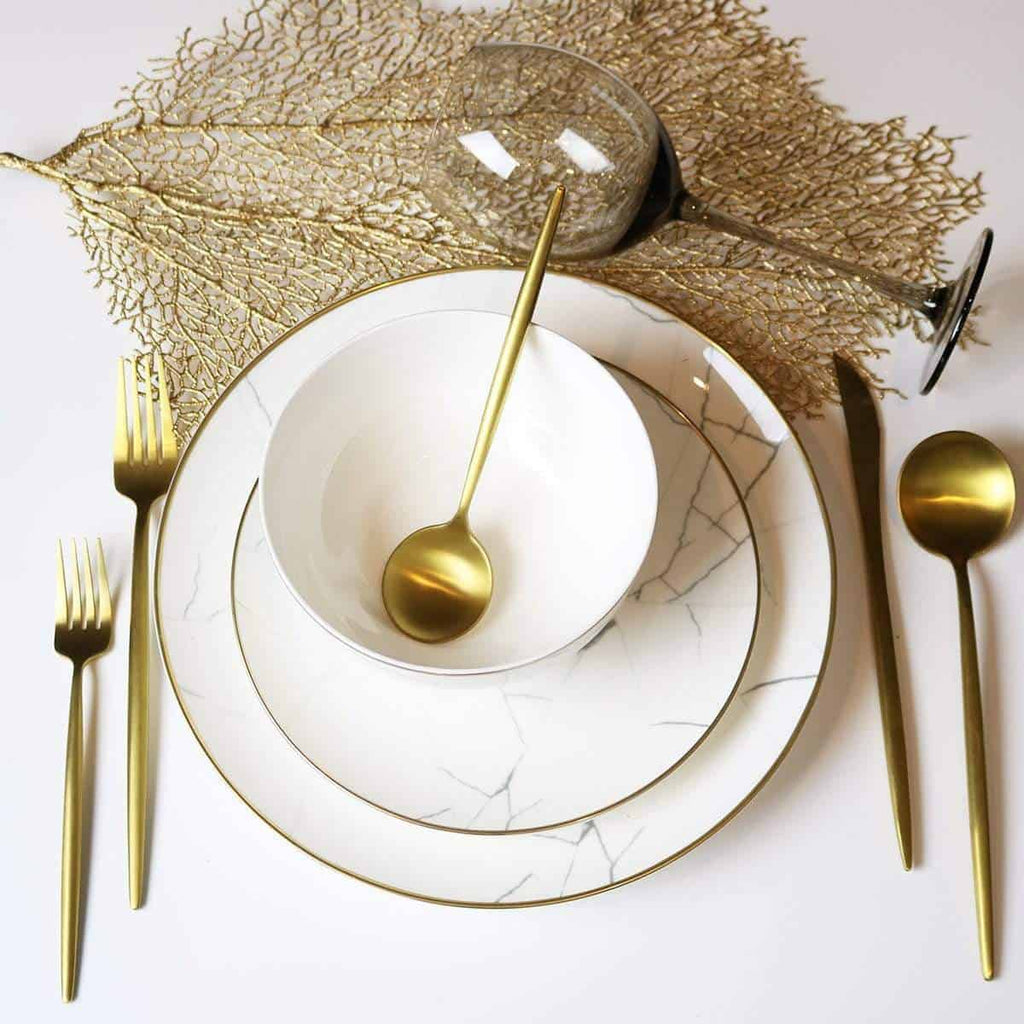 Carrera Marble Dinnerware Set little white dish