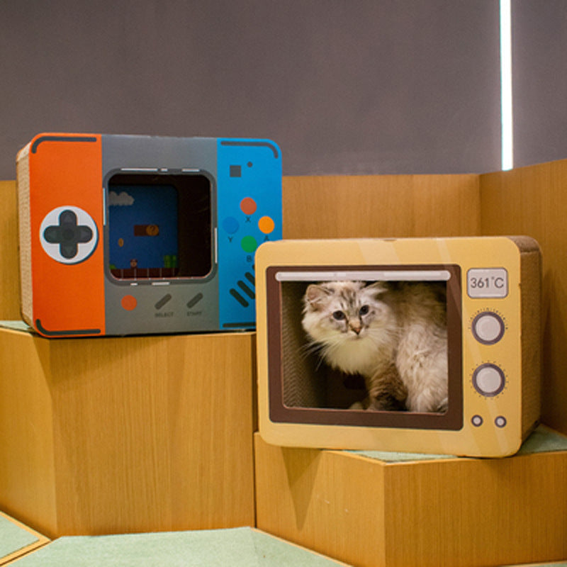 TV Set Household Fashion Scratch Board Cat Litter Box Pawpampered