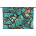 Turquoise Window Curtains 28"x40" (2-Piece) Made in America Baha Ranch Western Wear
