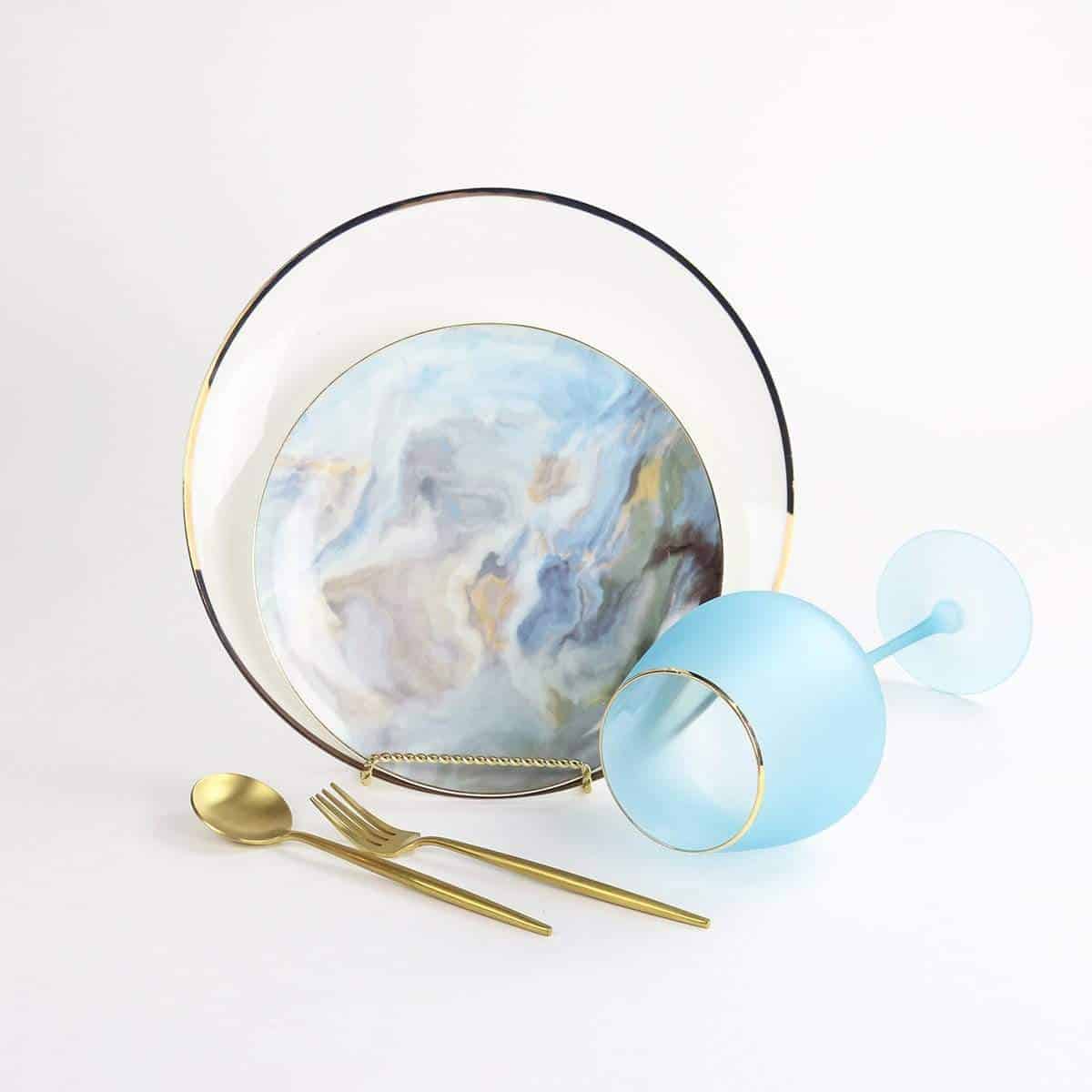 Blue Cloud China Dinnerware Set little white dish