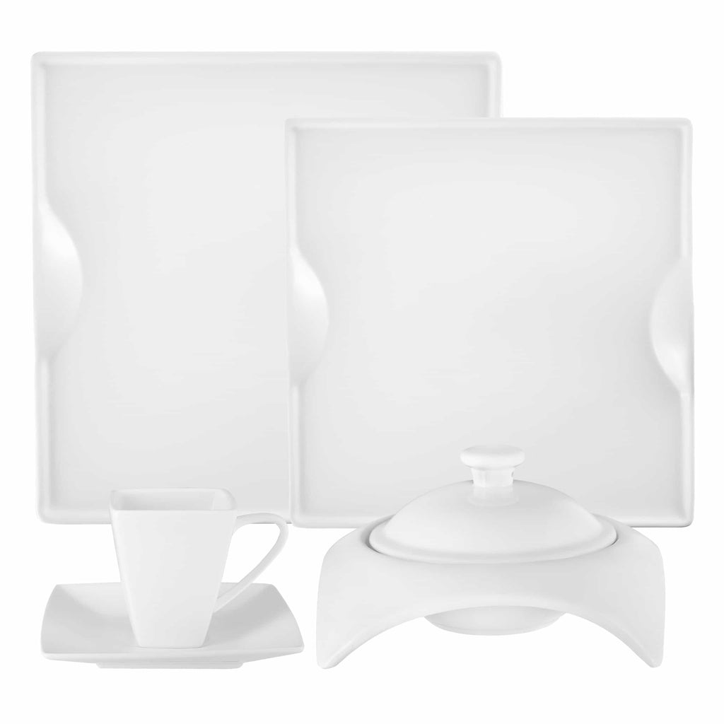 White Porcelain Dinnerware Set little white dish