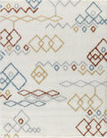 Loft Shag - 7'10" X 9'10" Shaggy Area Rug, Polypropylene - Ivory Unique Piece Furniture