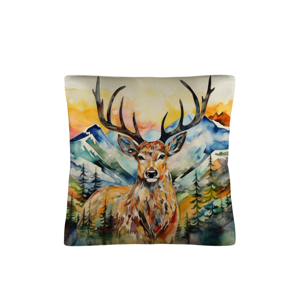 Watercolor Buck Hunting Pillow Case Made In America Baha Ranch Western Wear