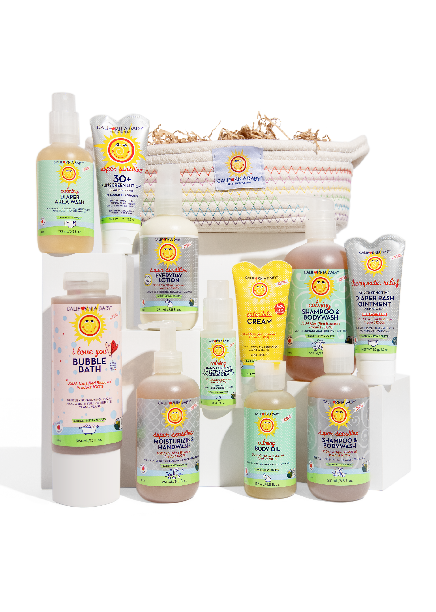 Deluxe Newborn Gift Basket California Baby
