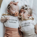 graphic bodysuit | drinking buddies Finn + Emma