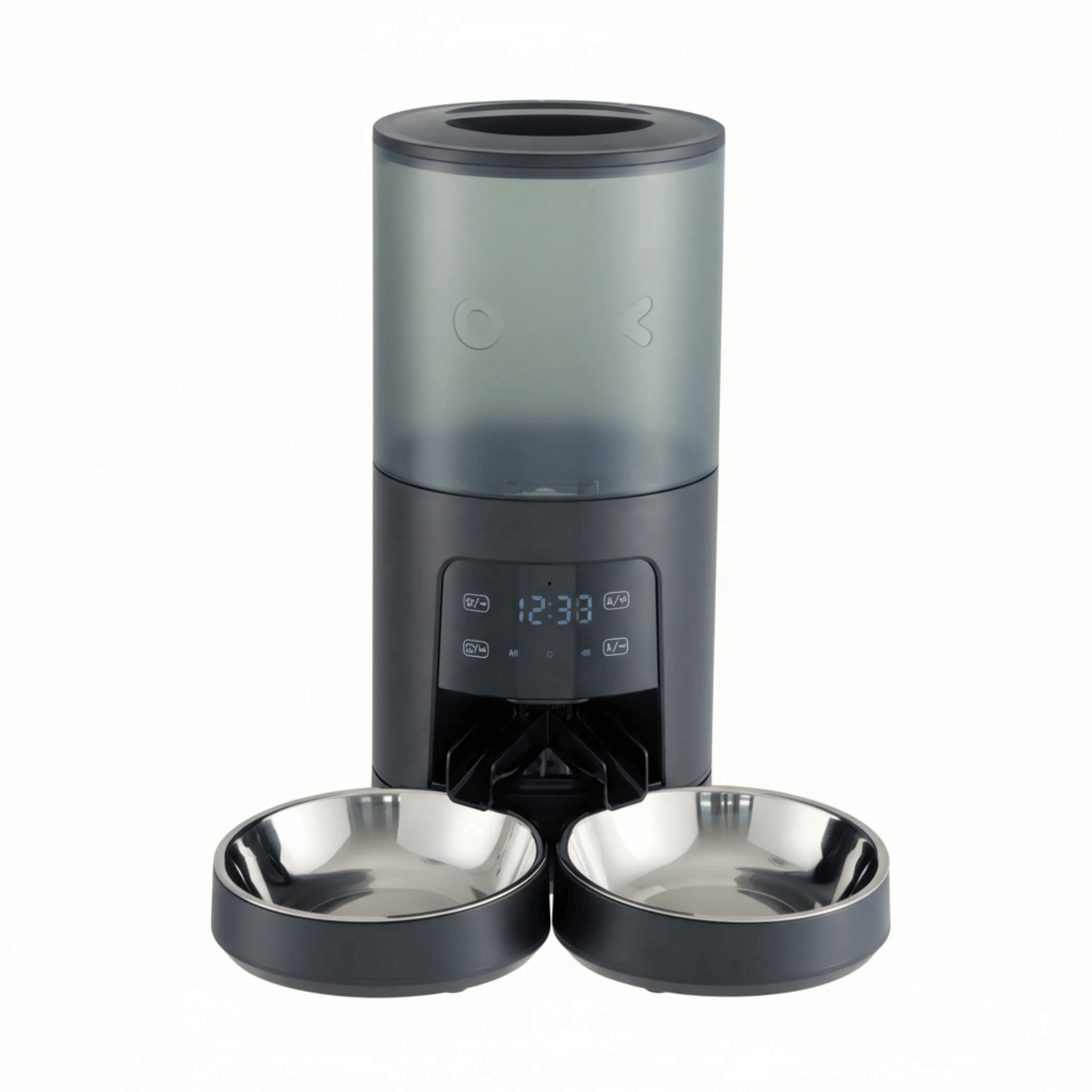 6L Automatic Cat Feeder for 2 Cats, Timed Cat Food Dispenser with 2 Stainless Bowls, 10s Voice Recorder, Dual Power Supply, 6 Meals 50 Portions Per Day, Dual Pet Feeder for Cat and Dog New Era Fashion LLc