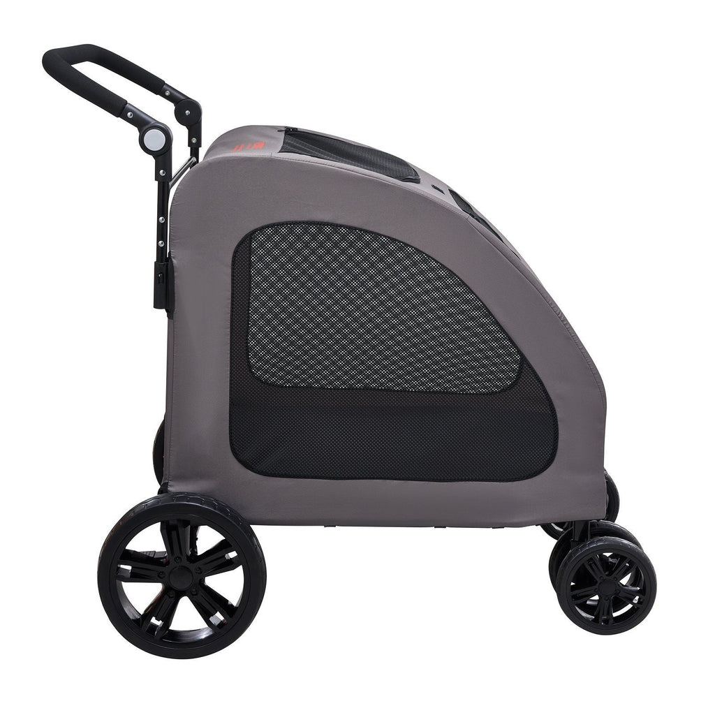 Pet Stroller - 4-Wheels Dog Stroller Carrier 160lbs Weight Capacity Portable Berry Charmz