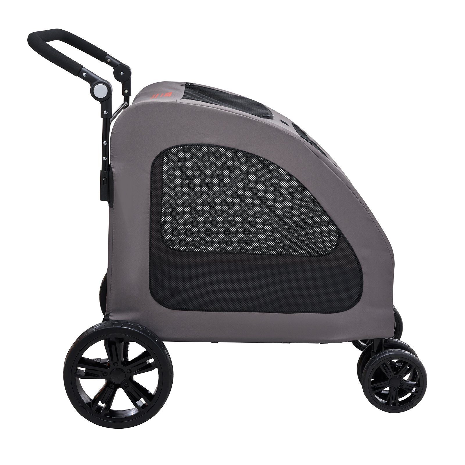 Pet Stroller - 4-Wheels Dog Stroller Carrier 160lbs Weight Capacity Portable Berry Charmz