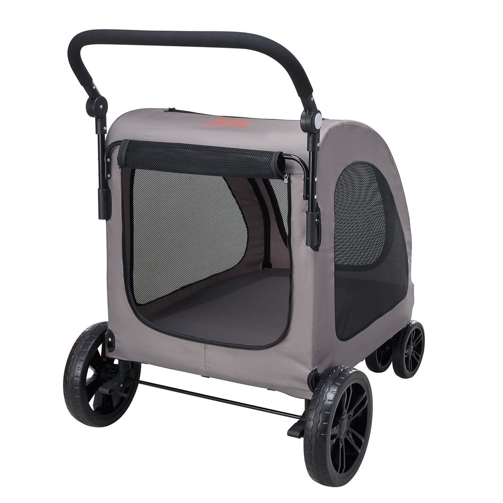 Pet Stroller - 4-Wheels Dog Stroller Carrier 160lbs Weight Capacity Portable Berry Charmz