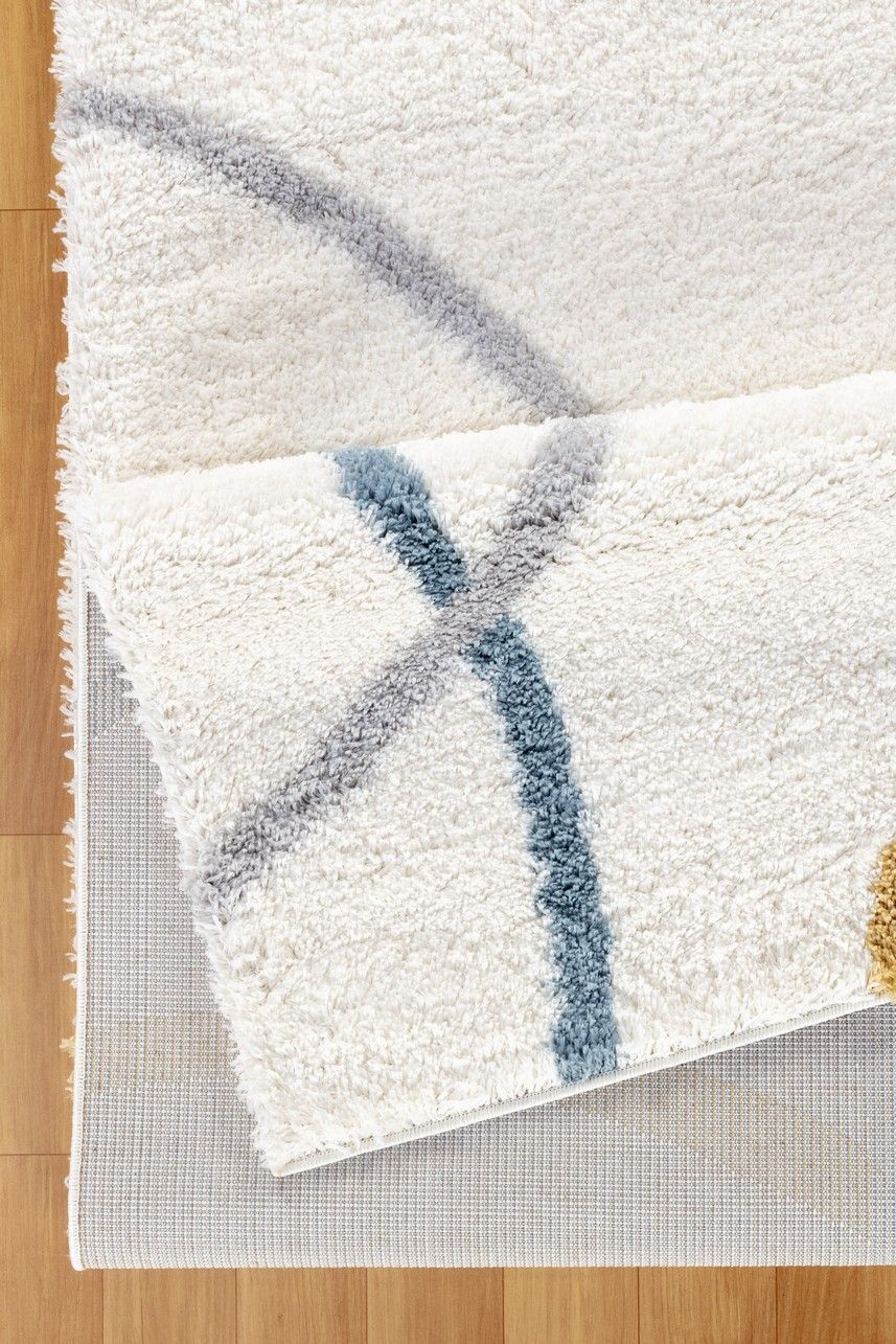 Loft Shag - 7'10" X 9'10" Polypropylene Shaggy Area Rug - Ivory Unique Piece Furniture