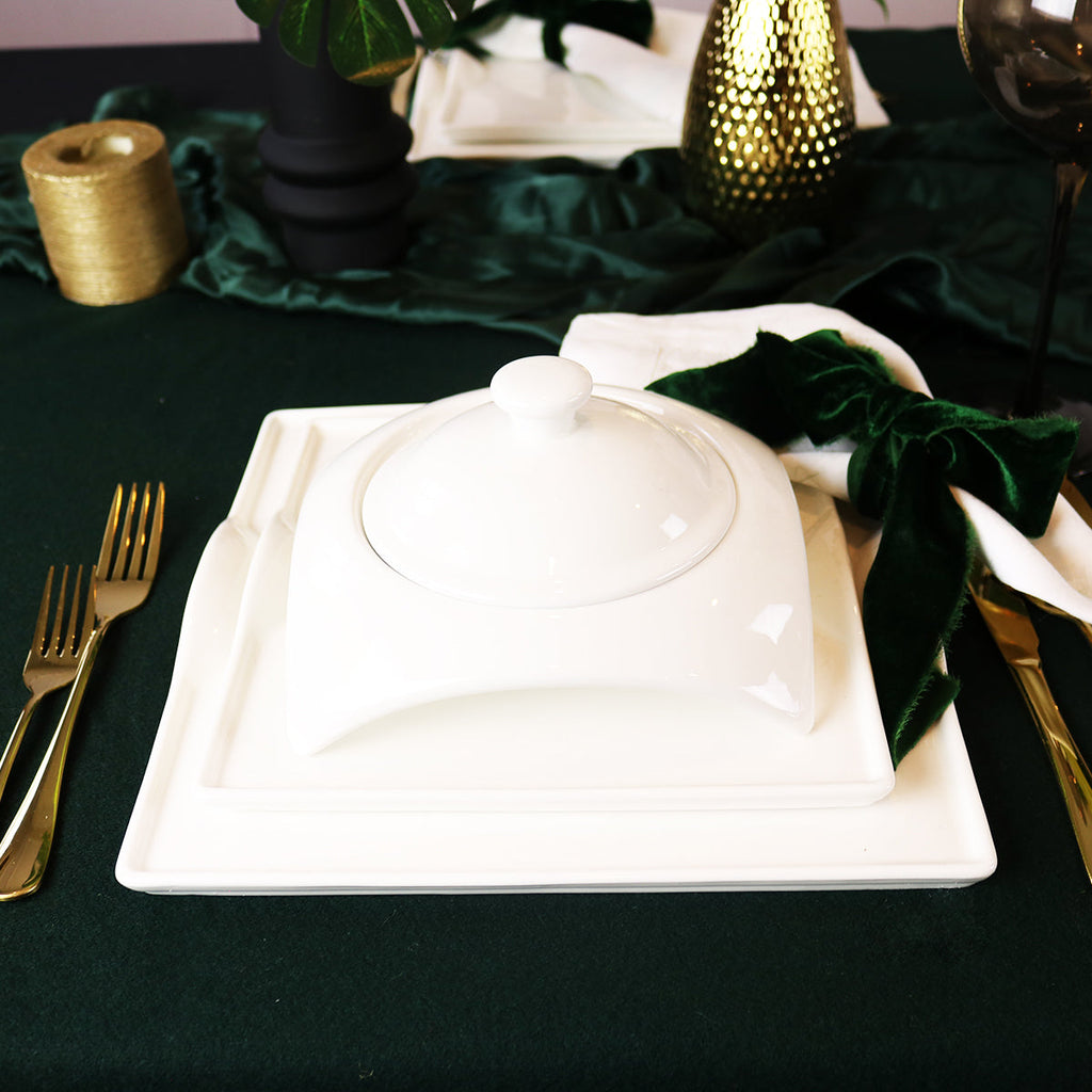 White Porcelain Dinnerware Set little white dish