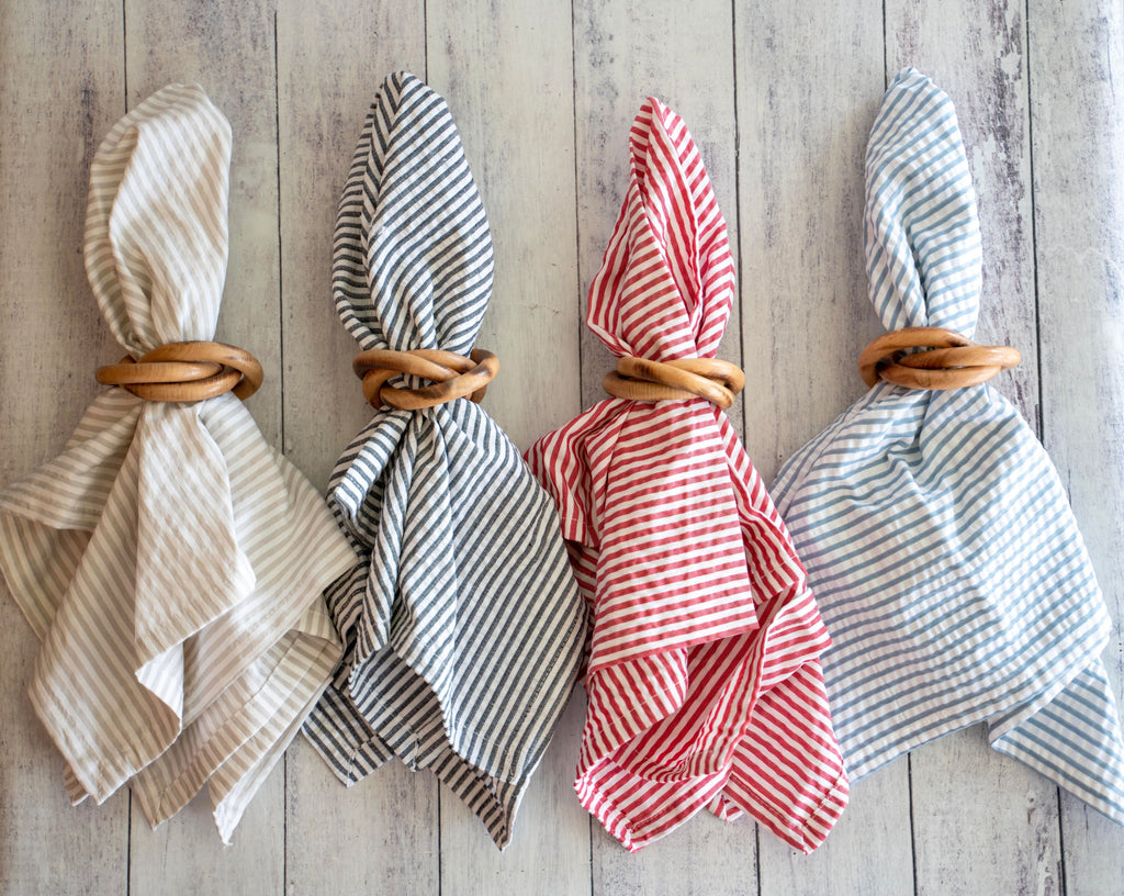 Wood Bangles Napkin Rings, set of four Dot and Army
