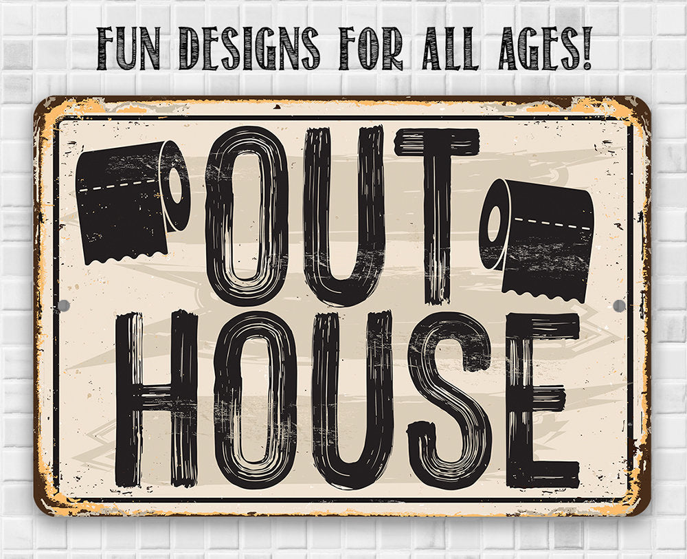 Out House - Metal Sign Lone Star Art